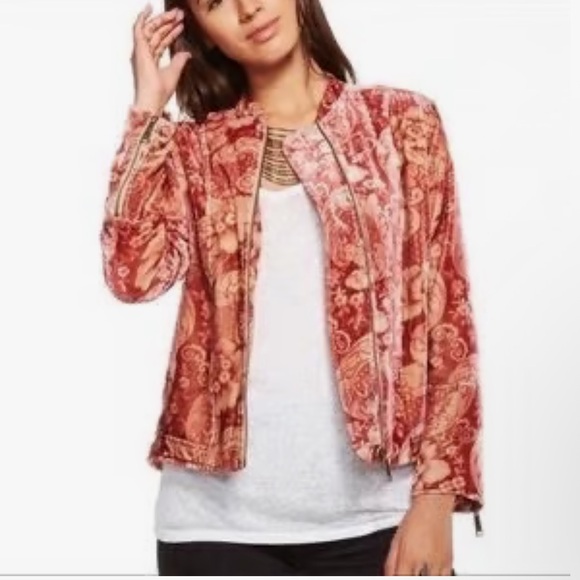 Chaser Jackets & Blazers - Chaser Floral Silk Bomber